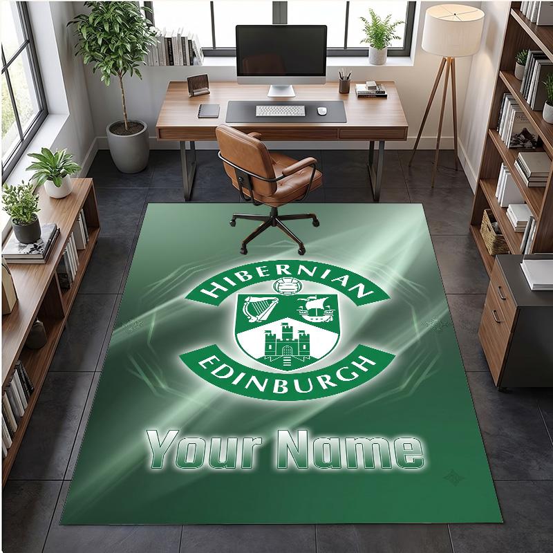 Crystal Velvet Rug Hibernian FC Print Custom Name Text Floor Mat Home Decor