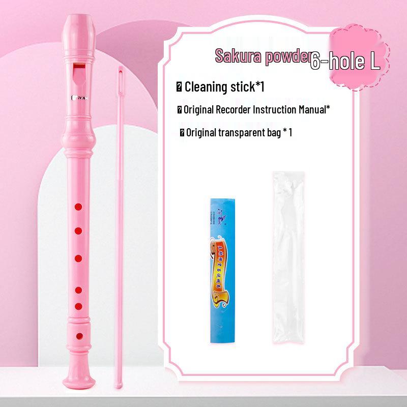 Swan ABS German Soprano Recorder for Students, 6/8-Hole, White Flute