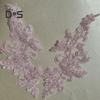 2 Pcs Embroidery Lace Applique Sewing Flower Fabric Collar Patch Motif Wedding Gown Dress Bridal DIY Crafts for Daily Wear Tailor Shops