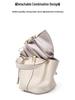 Women's Genuine Leather Bucket Bag - Top Layer Cowhide, Versatile Vegetable Basket Handbag