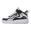 Anta Kids Synthetic Leather Non-Slip Wear-Resistant High-Top Skate Shoes Kids Sneakers Black White Pink A322338035-1