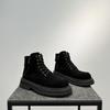 Autumn new leather thick-soled rhubarb boots, light and comfortable height-increasing Martin boots