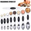 9Pack Magnetic Measuring Spoon Set Stainless Steel Measuring Spoons Stackable Double-sided Teaspoons Metal Accurate Measuring