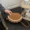Trend Pearl Popular Versatile Solid Color Shell Bag Women's Fashion Leisure Personality Commuting Shopping Going Out Messenger Bag