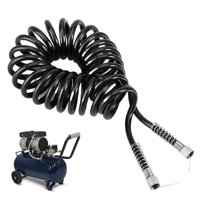 Coiled Air Hose Joint protection spring design Effectively prevent bending damage Air Tool Explosionproof and pressure-resistant
