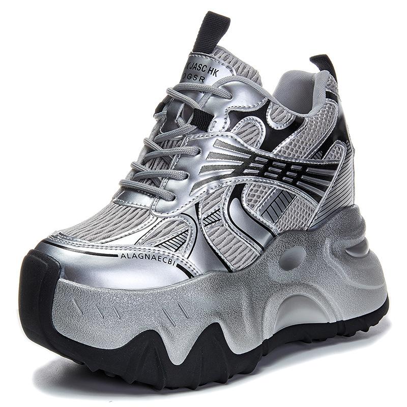 12 New Breathable Dad Shoes Platform Mesh Small Sports and Leisure Shoes A1