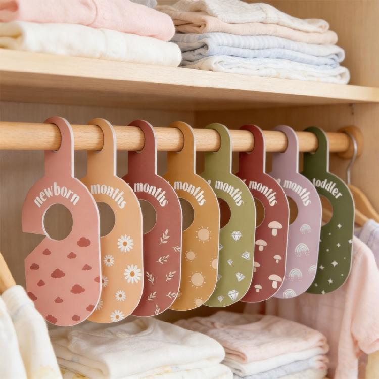 8 Sheets PVC Baby Closet Organizers Cards Ideal For Sorting Infant Apparel And Accessories