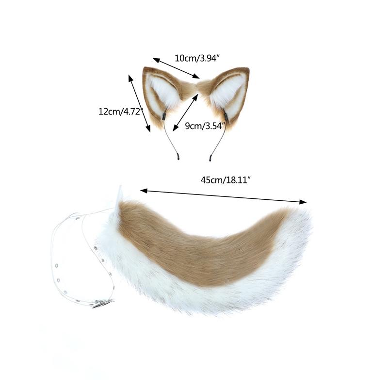 Faux Fur Dog Ear Hair Hoops Night Party Anime Lolita Hairband Fur Headbands Clip Shiba Inu Ear Headband Animal Hair Hoop