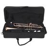 Bb Trumpet B Flat Brass body Trumpet Performance Beginners Pro Brass Musical Instrument with Straps Gloves Wipping Cloth Parts