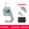 Spessimetro a Display Digitale Lega di Zinco Elettronico LCD Micrometro Metrico Imperiale Strumenti di Misura Spessore Parete 0-10/20mm