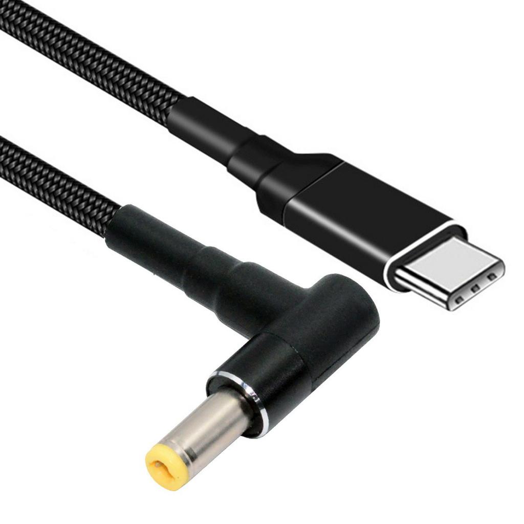 UC-110-5525MM 1.8m USB-C zu DC 5.5x2.5mm Kabel PD 100W Nylon Geflecht Ladekabel für Laptop