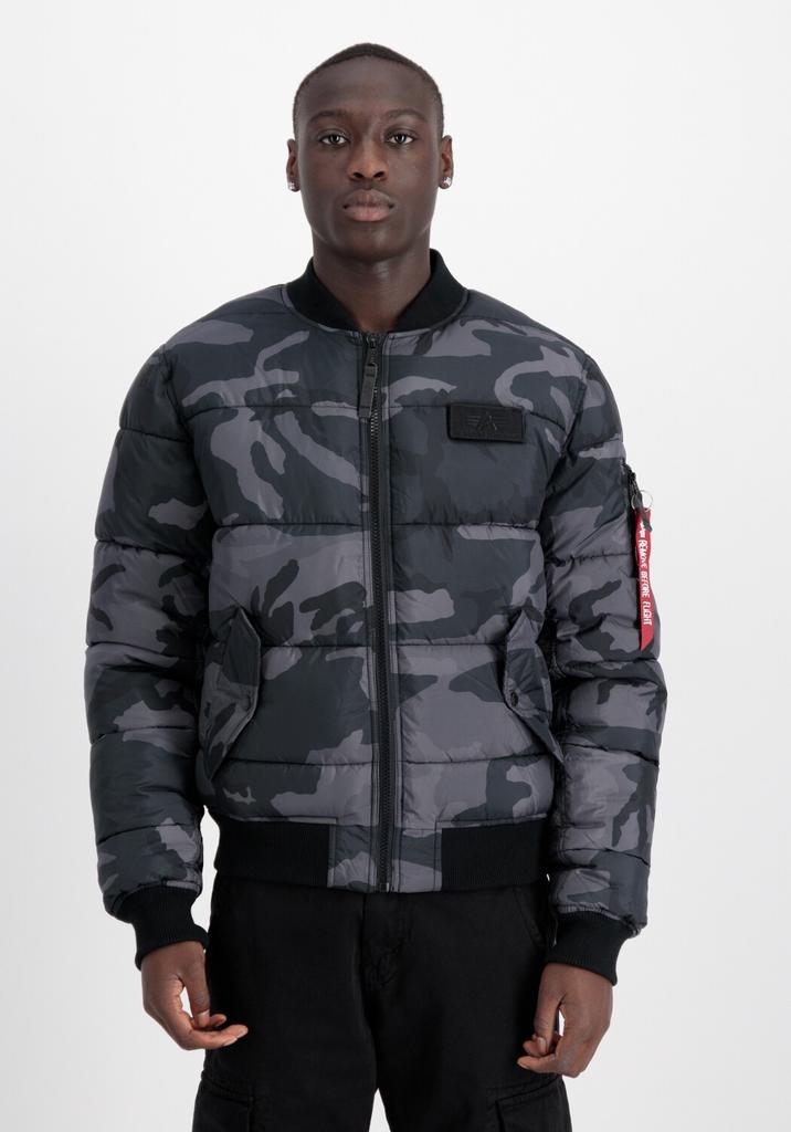 Winter Jacket Alpha Industries Ma-1 Puffer Bomber Jacket (138116C) Black Camouflage