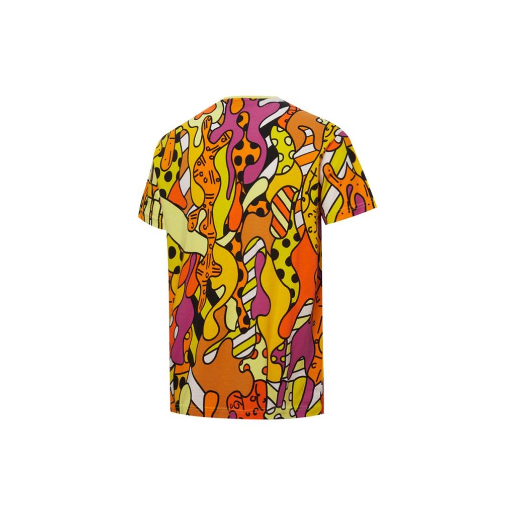Puma X Britto Collaboration Aop Tee Fun Graffiti Print Sportiv Tricou cu mânecă scurtă Tricou unisex Portocaliu 532235-51