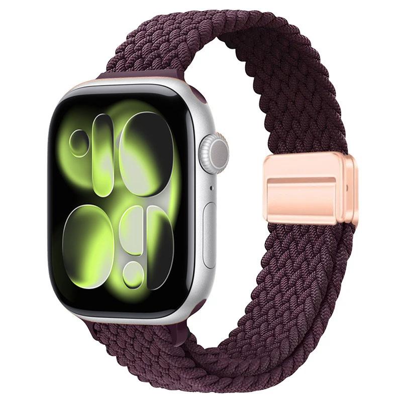Cinturino intrecciato in nylon per Apple Watch Ultra 3 49mm 11 10 46mm 42mm Braccialetto con fibbia magnetica IWatch 9 8 7 41/45mm 6 5 4 SE 44/40mm