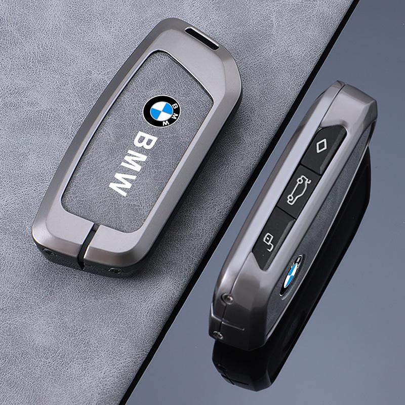 Zinc Alloy Leather Car Smart Remote Key Case Cover Fob for BMW 735i 740Li X7 X1 U11 I7 G07 LCI IX XM 2023 2024 7 Series Keychain ZV3