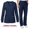 Damen Langarm Kasack-Anzug, Schönheitsstudio Druckknopf Cardigan Jacke Arzt Krankenschwester Arbeitsuniform Set