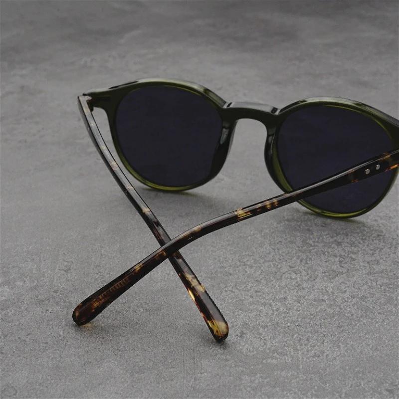 Neutral Retro-Style Round-Frame Myopia Glasses Men's Fashion Full-Frame UV-Protective Sunglasses Driving Glasses To -3.5-4.0