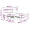 VidaXL Cadre de lit sans matelas cire marron 120x200cm bois pin massif 3309922