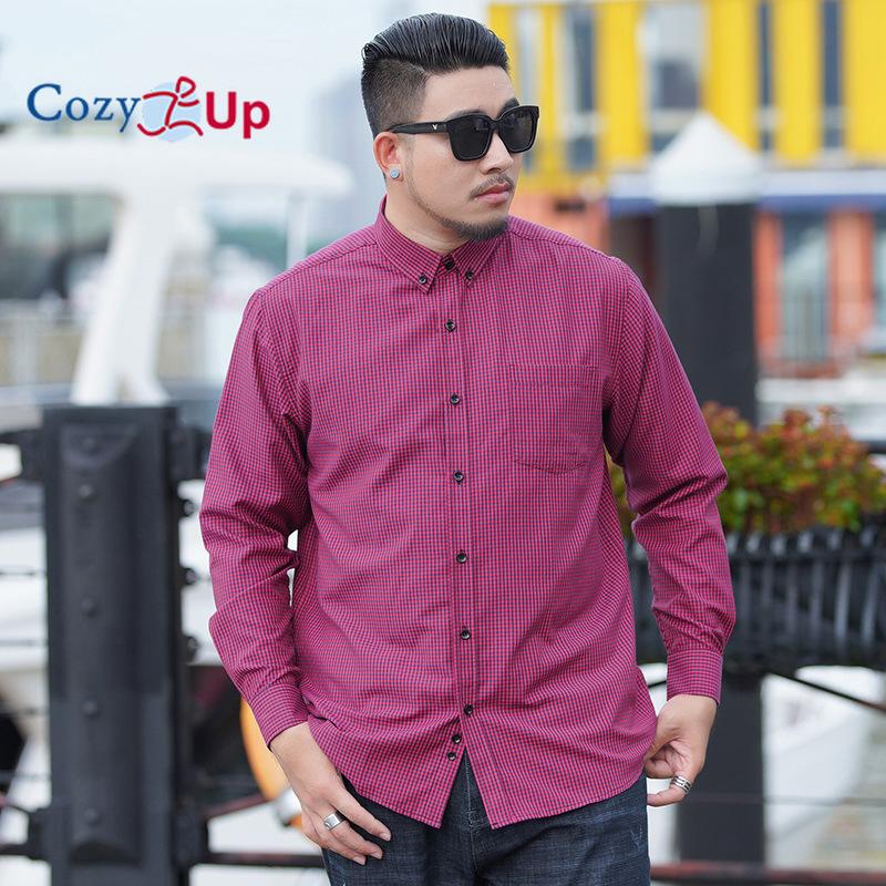 

Уютные мужские рубашки на пуговицах, хлопковые рубашки с длинным рукавом, стандартный крой, толстые, большие размеры 8XL красный