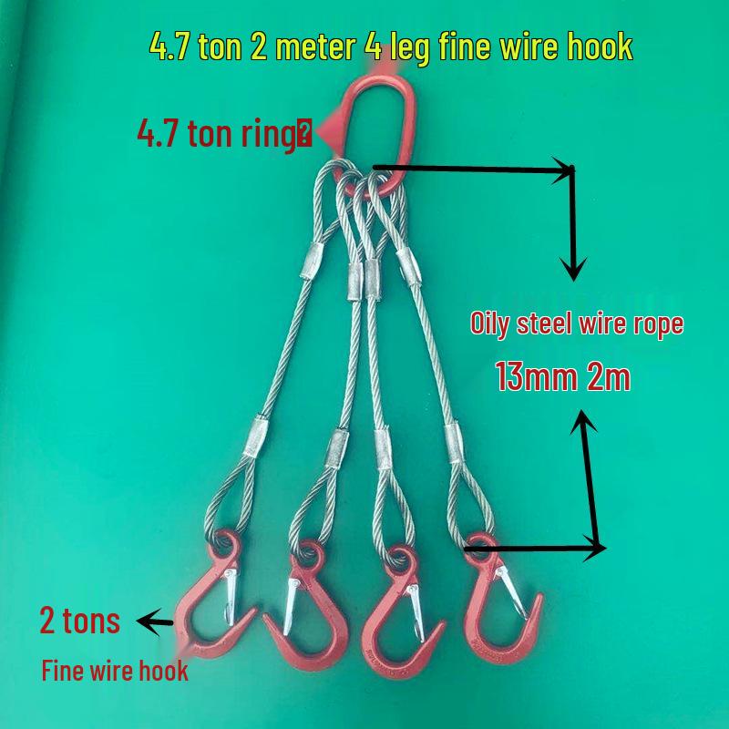 Wire Rope Sling Variants: Pressed Wire Rope, Lifting Hook, Two-Leg, Three-Leg, Four-Leg.