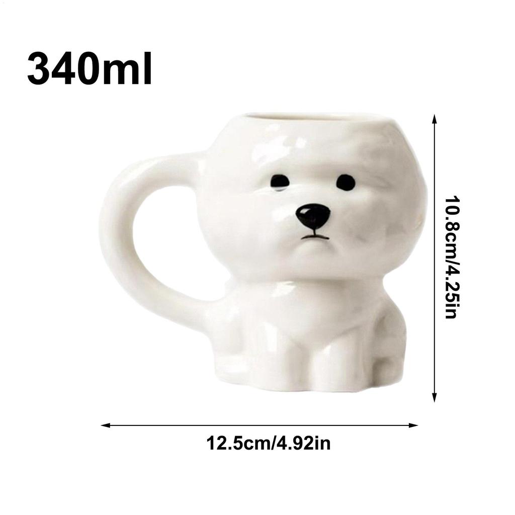 Animal Mug Cute Dog Tea Mug 340ml Ceramic 3D Puppy Novelty Cup For Women Men Dad Lovers On Mothers Day Fathers Day Home