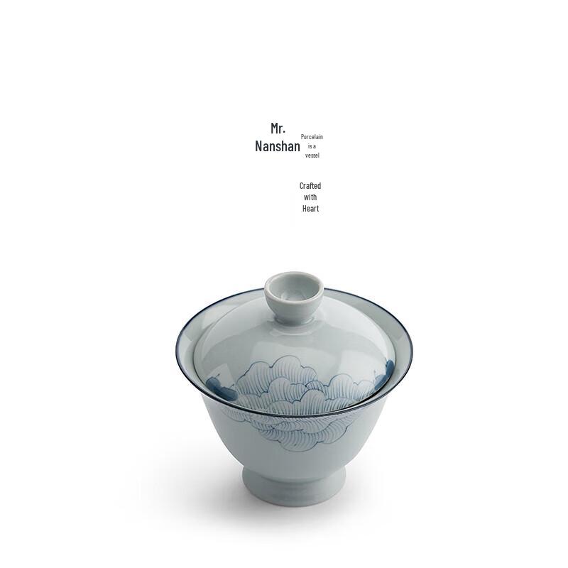 Nanshan Hand-painted Ceramic Hibiscus Gaiwan