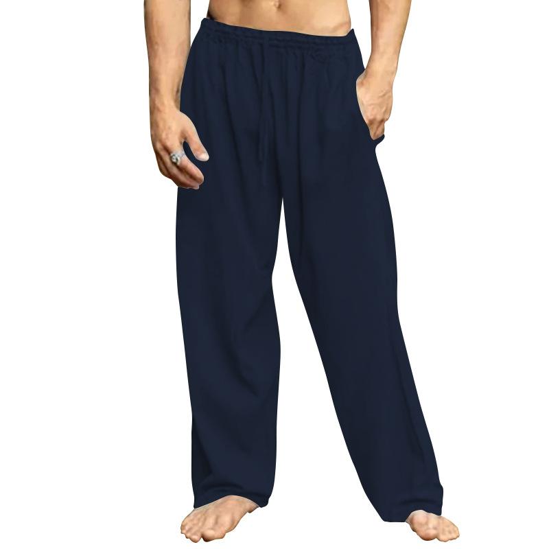 European and American Summer Men s Hip-hop Breathable Fashion Loose Casual Sports Trousers S темно-синий