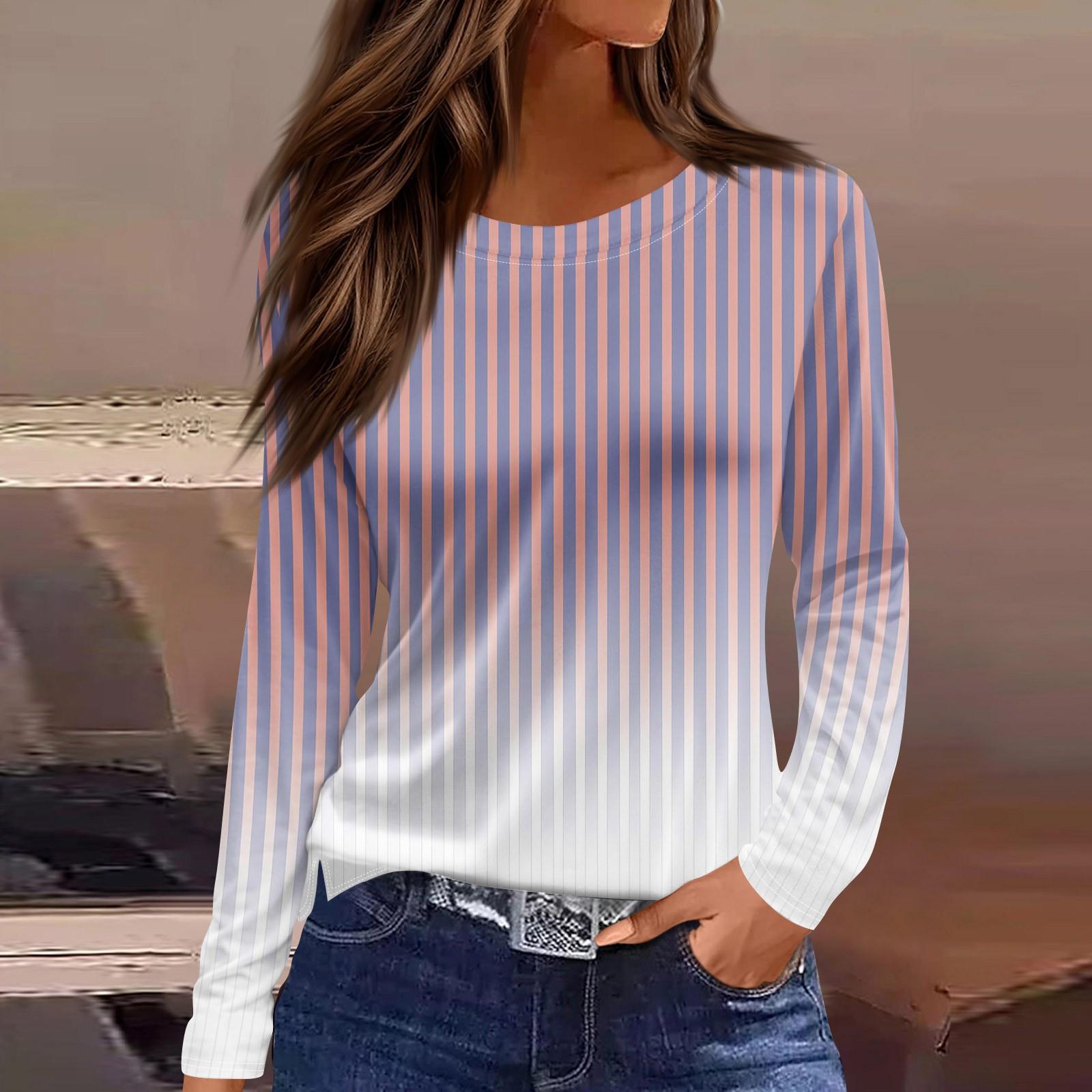 

Женская модная повседневная свободная футболка с разрезом и круглым вырезом с длинным рукавом с принтом, женский топ XXL фиолетовый