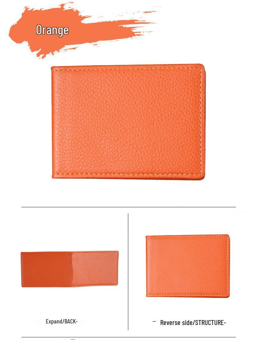 

Однотонная кожаная обложка для водительского удостоверения и документов на транспортное средство 7.8cm x 10.5cm оранжевый