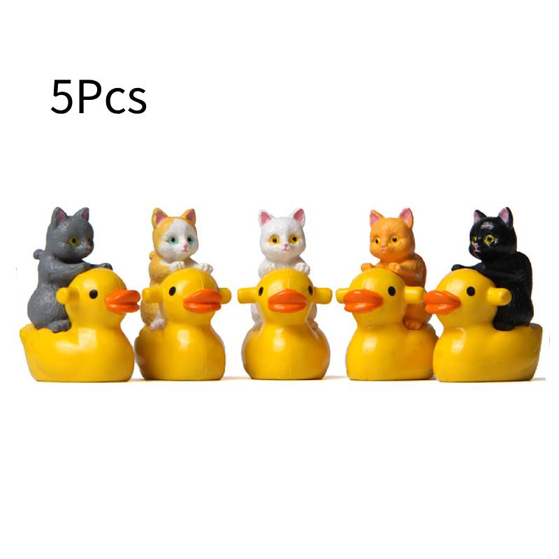 

Ландшафтный дизайн Микро кукла Желтый утенок Кот Креативный мультфильм Милота И