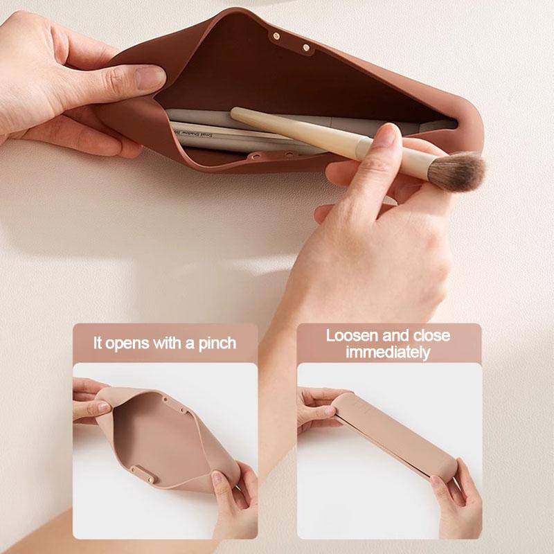 Neuer Reise-Make-up-Pinsel Silikon-Organizer Pinsel-Tasche Eimer Behälter für Make-up-Pinsel Werkzeuge für Frauen Mädchen HZSSN01