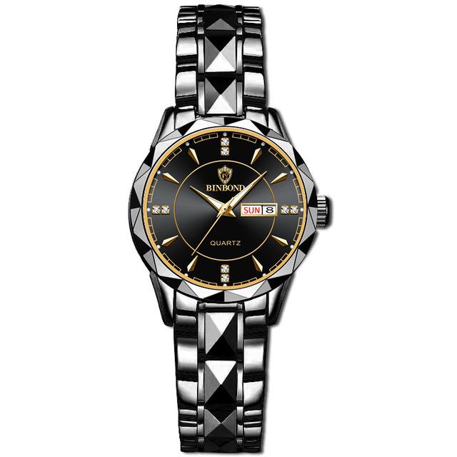 Brand 5552 Luxury Women Quartz Watch Waterproof Night Light Dual Calendar Fashionable Sports Women's Quartz Watch Clock