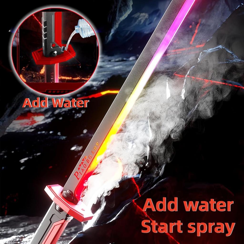 Lightsaber7Color Flowing Spark Sword,31.4 inch with Sound Effects,Led Sword with Smoke, for14+Years Old Toy Light Saber for Kids (Flint Not Included)