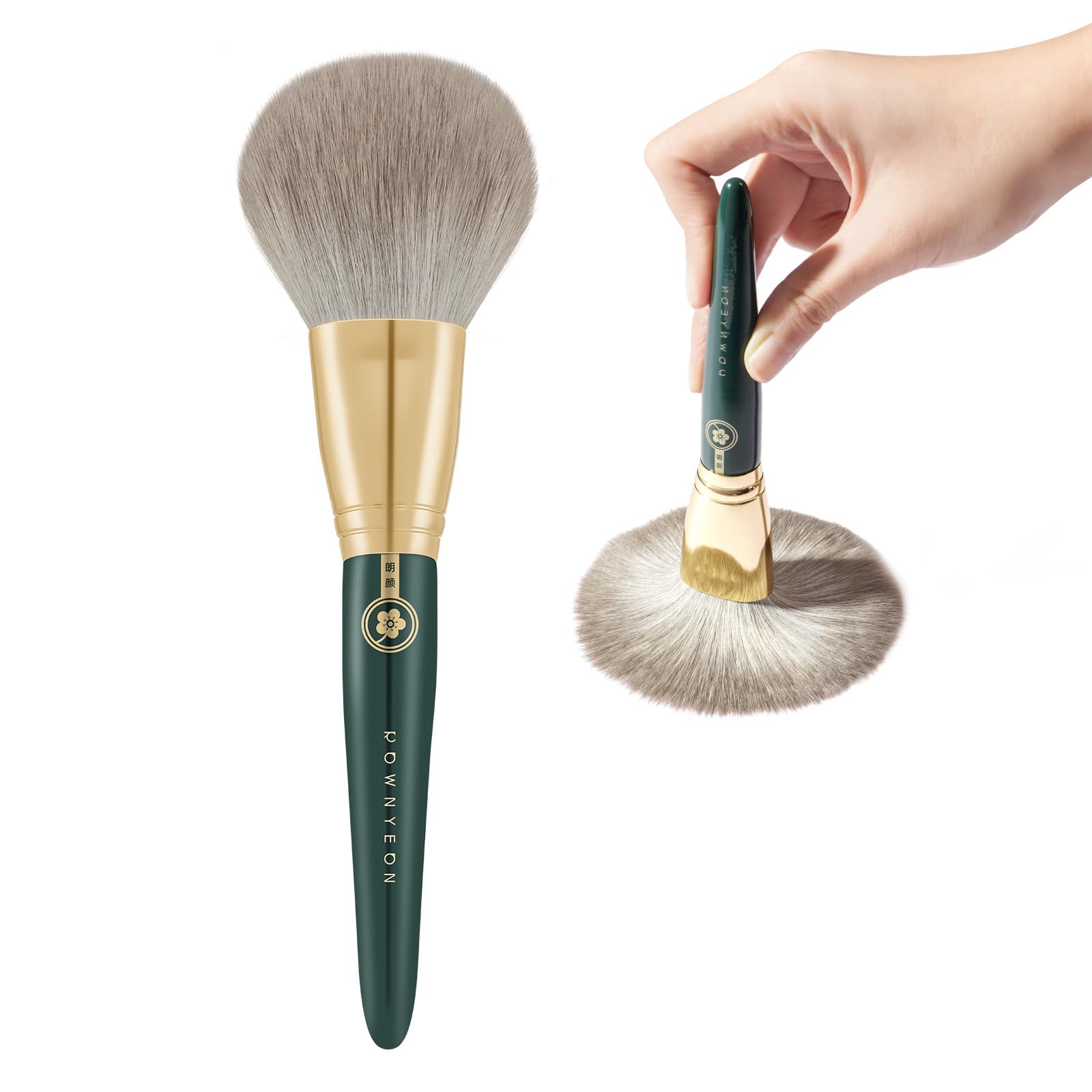 

ROWNYEON Powder Brush Midorihime Series Large Size Face Brush Makeup Brush Cosmetic Brush Fiber Hair Soft Easy to Use Soft Gentle Hair DQ301