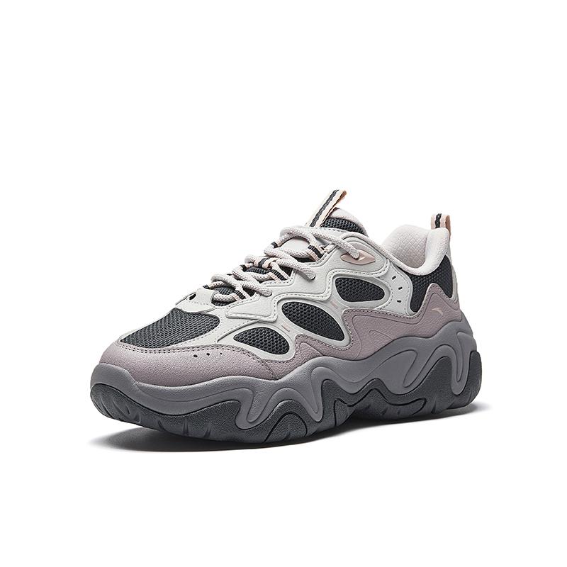 Anta Synthetisches Leder Stoff Trendige Dicke Sohle Stützende Dämpfung Abriebfest Rutschfest Low Top Dad Schuhe Kinder Sneaker 122618853-7