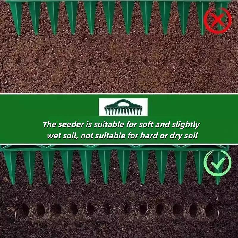 1/2/3 Seeds Spreader Seed-in Gardening Dibbler Manual 12-Hole Soil Digger Portable Seeds Spacer Soil Puncher for Planting Seeds Soil Loosening