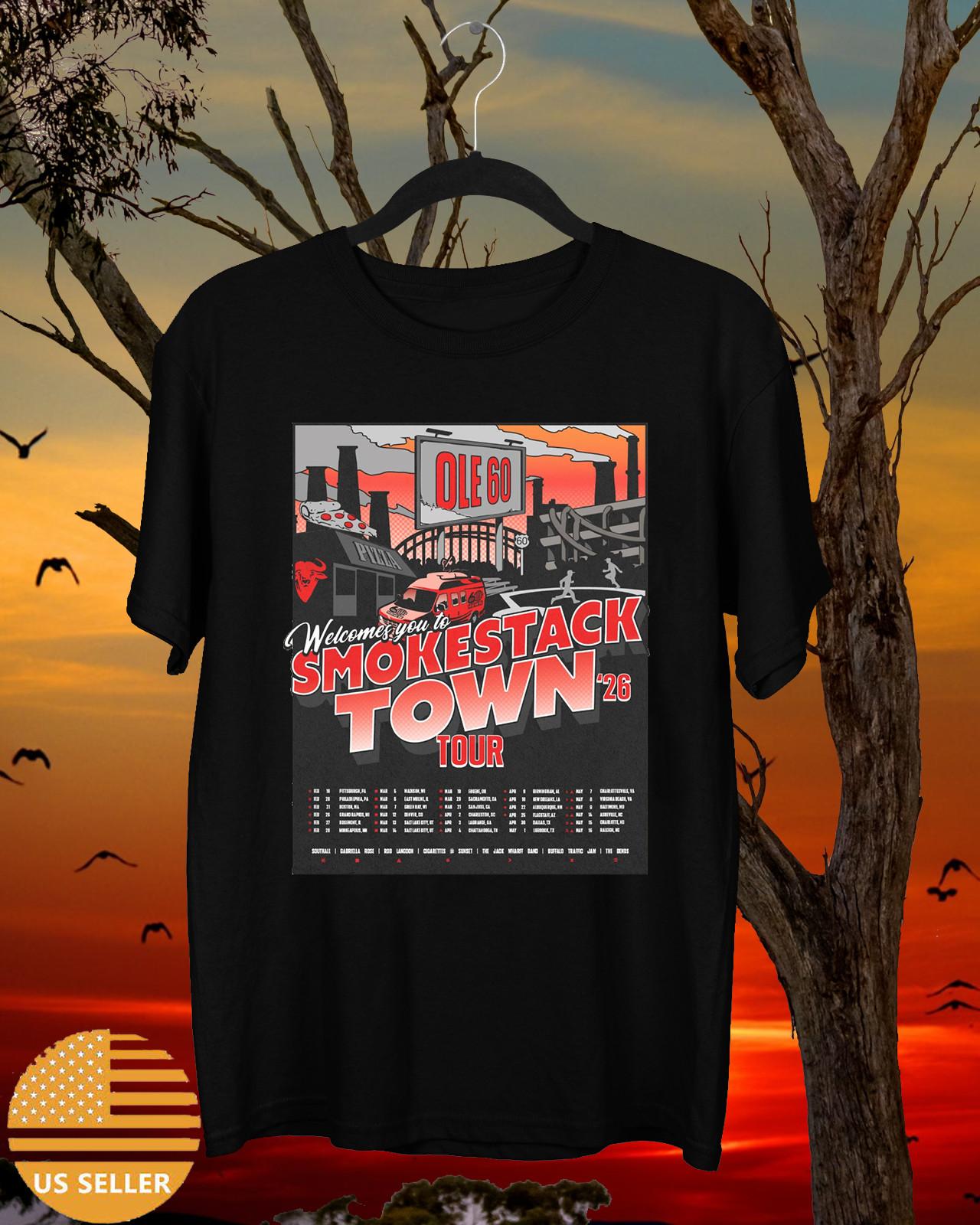 Ole 60 Welcomes You To Smokestack Town Unisex Black Cotton T Shirt Size S-5XL XXXXL