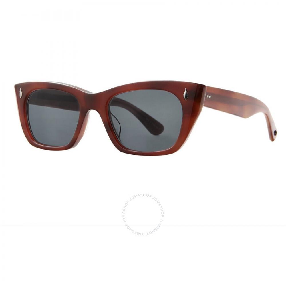 Ochelari de soare unisex Garrett Leight WeBster Sun Blue Smoke Cat Eye 2138 Vinbrt Bs 49