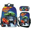 Cartoon Blaze and the Monster Machines School Backpack with Shoulder Bags Pencil Bags Boys Girls School Bags Children Rucksack