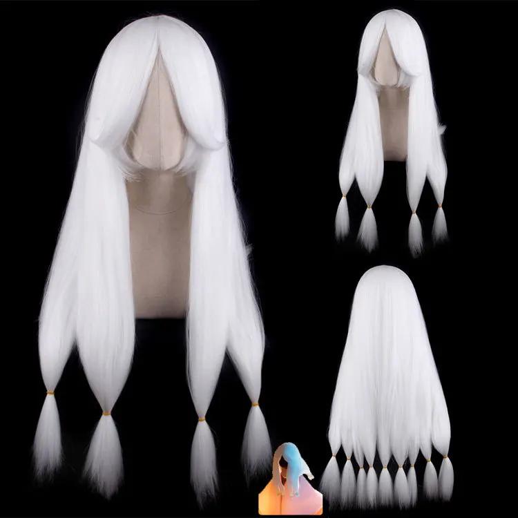 Sky Light Awaits Parrucca Personaggio Anime Cartone Animato Cosplay Lolita Capelli Bianchi Figli della Luce Daleth Costume di Halloween