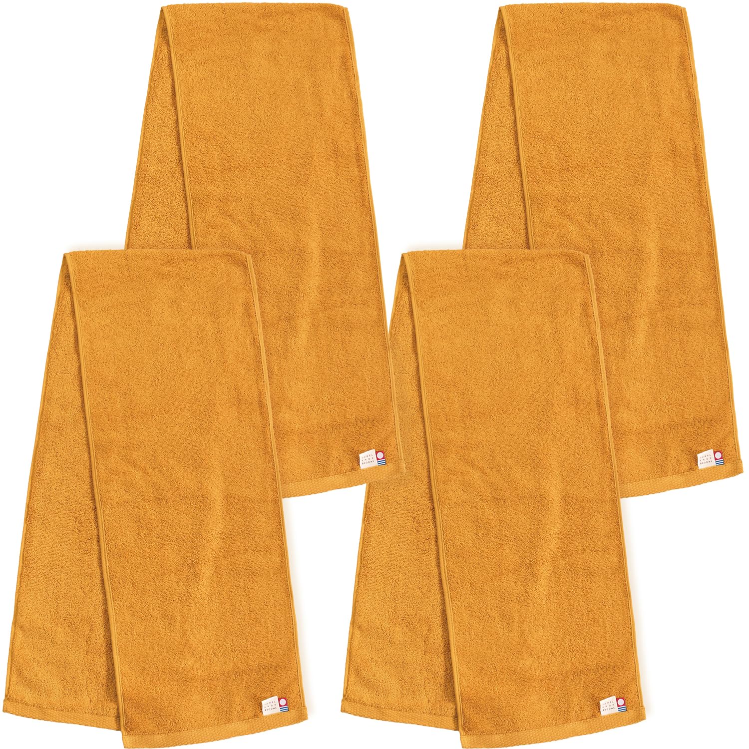 

Bloom Imabari Towel Сертифицированный набор полотенец-шарфов Полотенце для активного отдыха 22 x 100 см Подходит для сушки в помещении и на улице Сделано в Японии 4 штуки Мягкое,