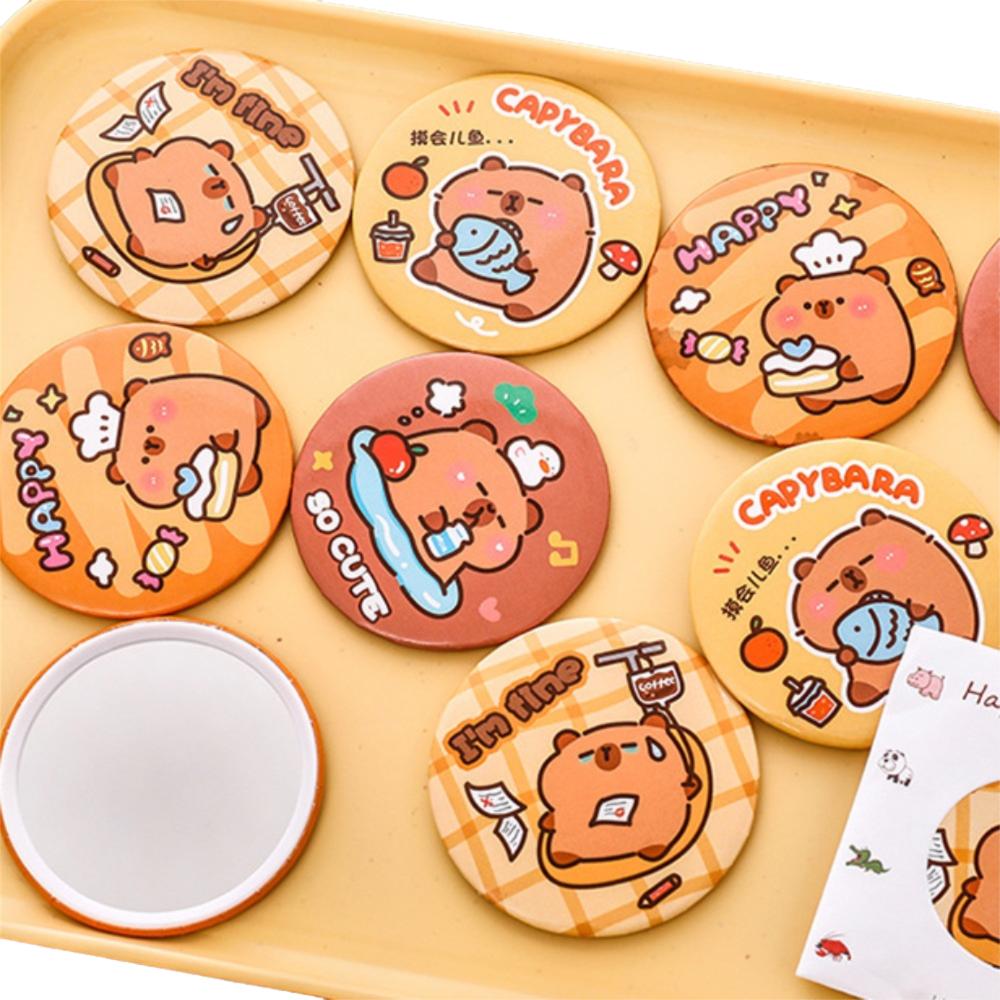 

Portable Capybara Cosmetic Mirror Cartoon Makeup Mirror Mini Handheld Mirror Cosmetics Tools 1PCS-Random Style