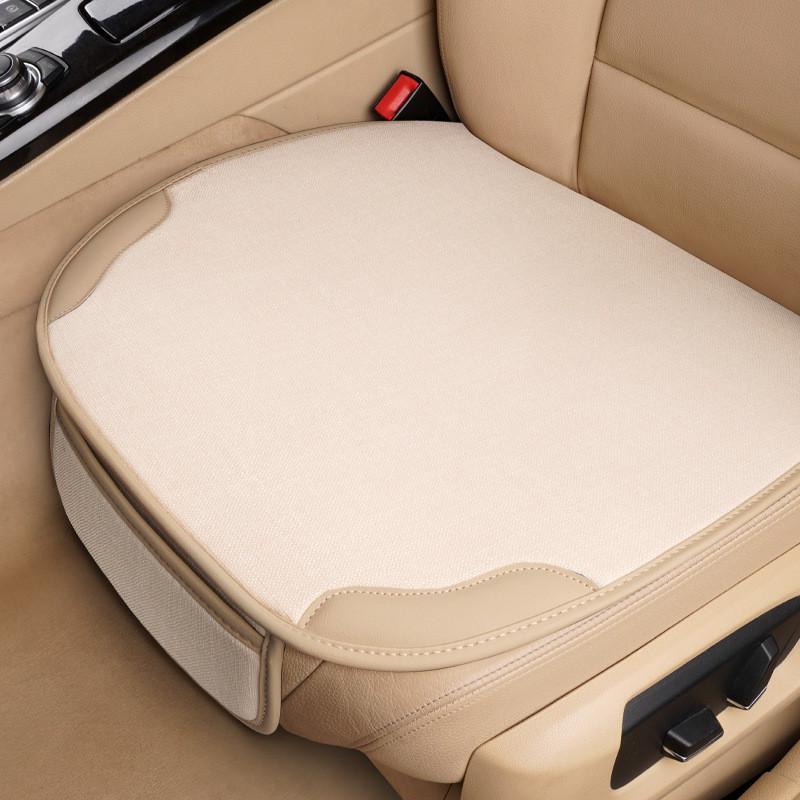 Car Seat Cushion - Universal Leather and Linen Single Piece Without Backrest