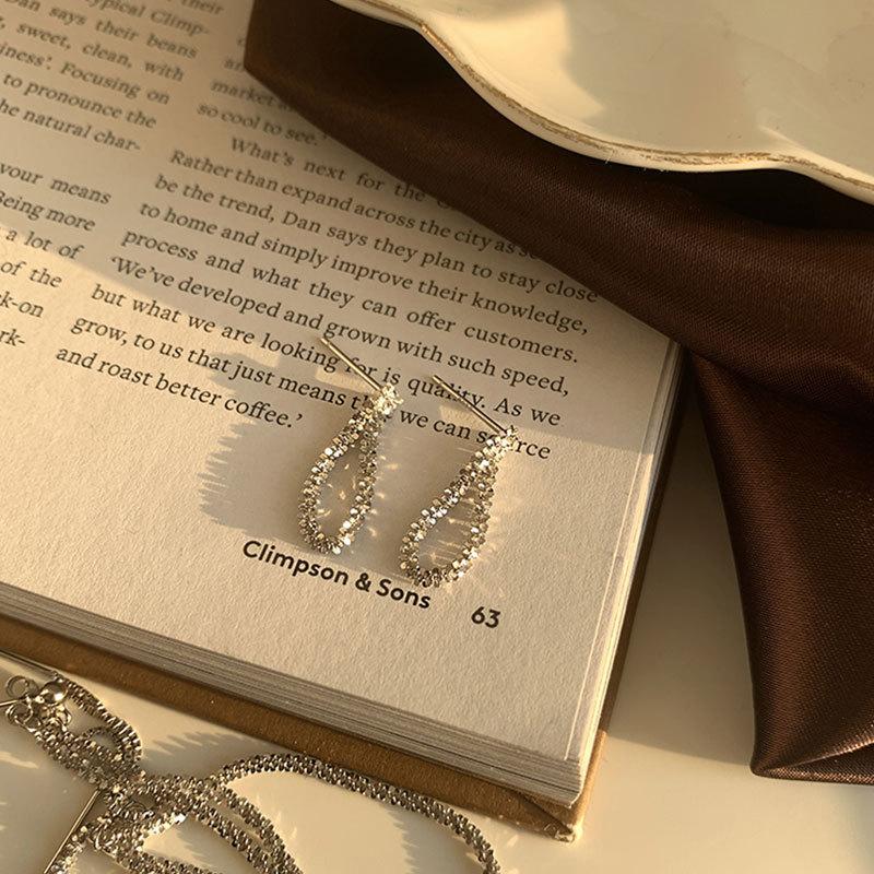 Błysk Łańcuszek Kabel do Ucha Styl Koreański Proste Wąskie Retro Kolczyki Kolczyki dla Kobiet