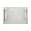 Natürliches Marmor Tablett Schmuck Aufbewahrung Heim Dekoration Badezimmer Kosmetik Display Minimalistischer Nordischer Stil