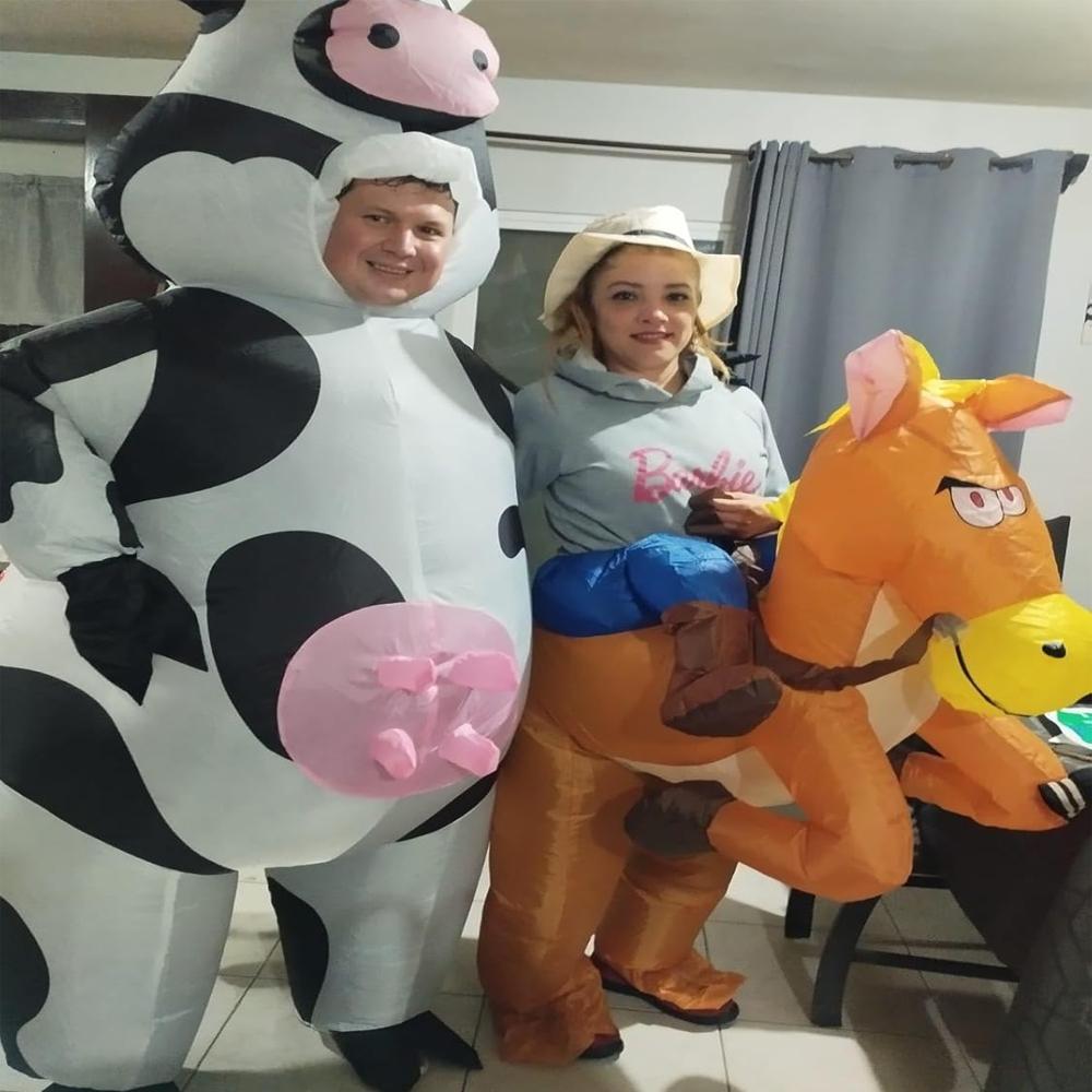 Cosplay Cow Costume, Party Funny Bobo Cow Inflatable Costume