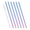 6Pcs Reusable Drinking Straw Metal Straws Cleaner Brush 304 Stainless Steel Straws Set Straight Eco-friendly Drinkware Straw Set