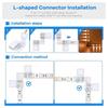30pcs 3535/2835 LED Strip Connectors 8mm/10mm 4 Pin Connectors L Shape Connectors  LED Strip Lights