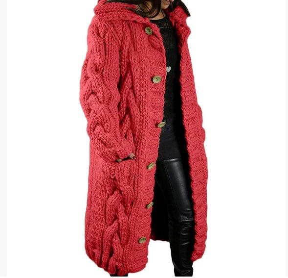 2025 Women's Plus Size Fashion Cardigan Sweater Coat - European & American Style Knitwear