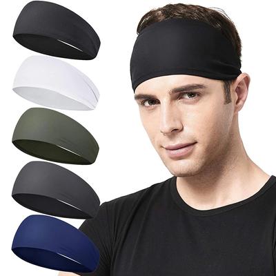 Sportovní čelenky pro muže Ženy Měkká pružná čelenka Neklouzavá Cvičení Fitness Jóga Tělocvična Unisex potítko Běžecká čelenka Bandana Příslušenství do vlasů